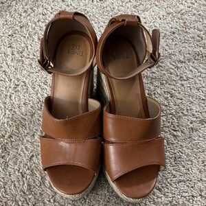 Time and Tru Tan Wedge Sandals